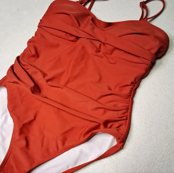 Shekini Chic Rust One-Piece Swimsuit - Picture 4 of 4